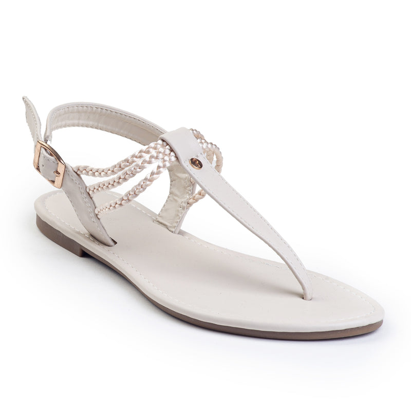Plaka Rappel Flat Thong Sandals | Stone