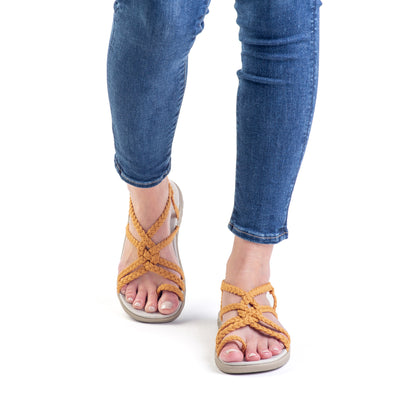 Plaka Explore Walking and Hiking Sandals | Sand Yellow