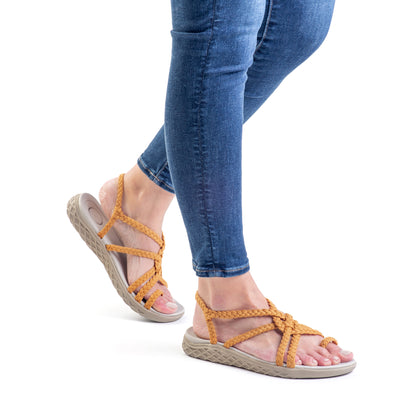 Plaka Explore Walking and Hiking Sandals | Sand Yellow