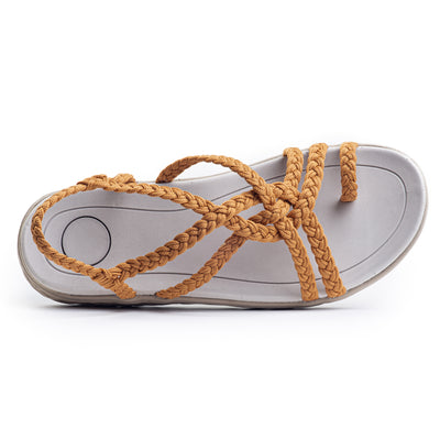 Plaka Explore Walking and Hiking Sandals | Sand Yellow