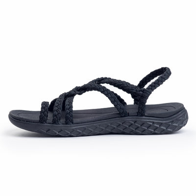Plaka Explore Walking and Hiking Sandals | Pure Black