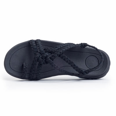 Plaka Explore Walking and Hiking Sandals | Pure Black