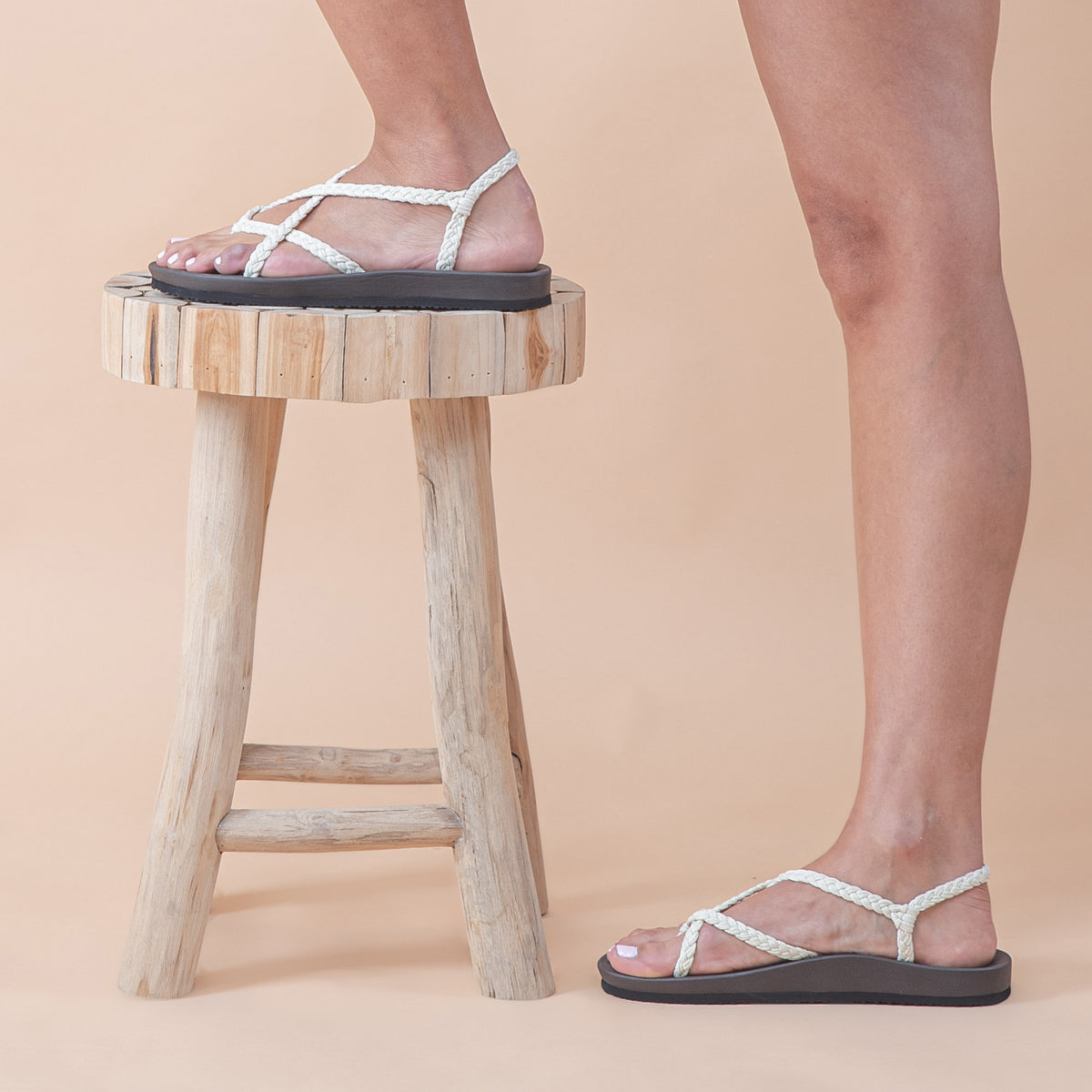 Plaka Lagoon Sandals for Women with Arch Support | Pearl White