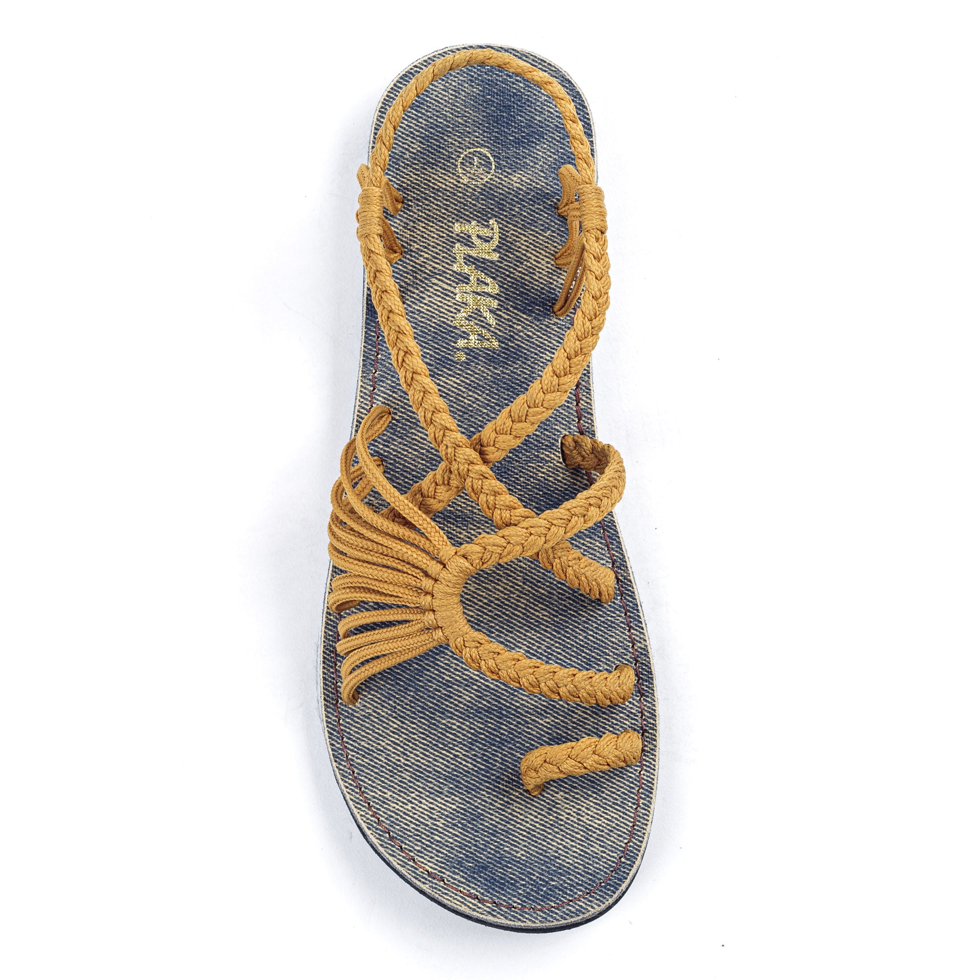 Palm Leaf Flat Women's Sandals | Sand-Yellow