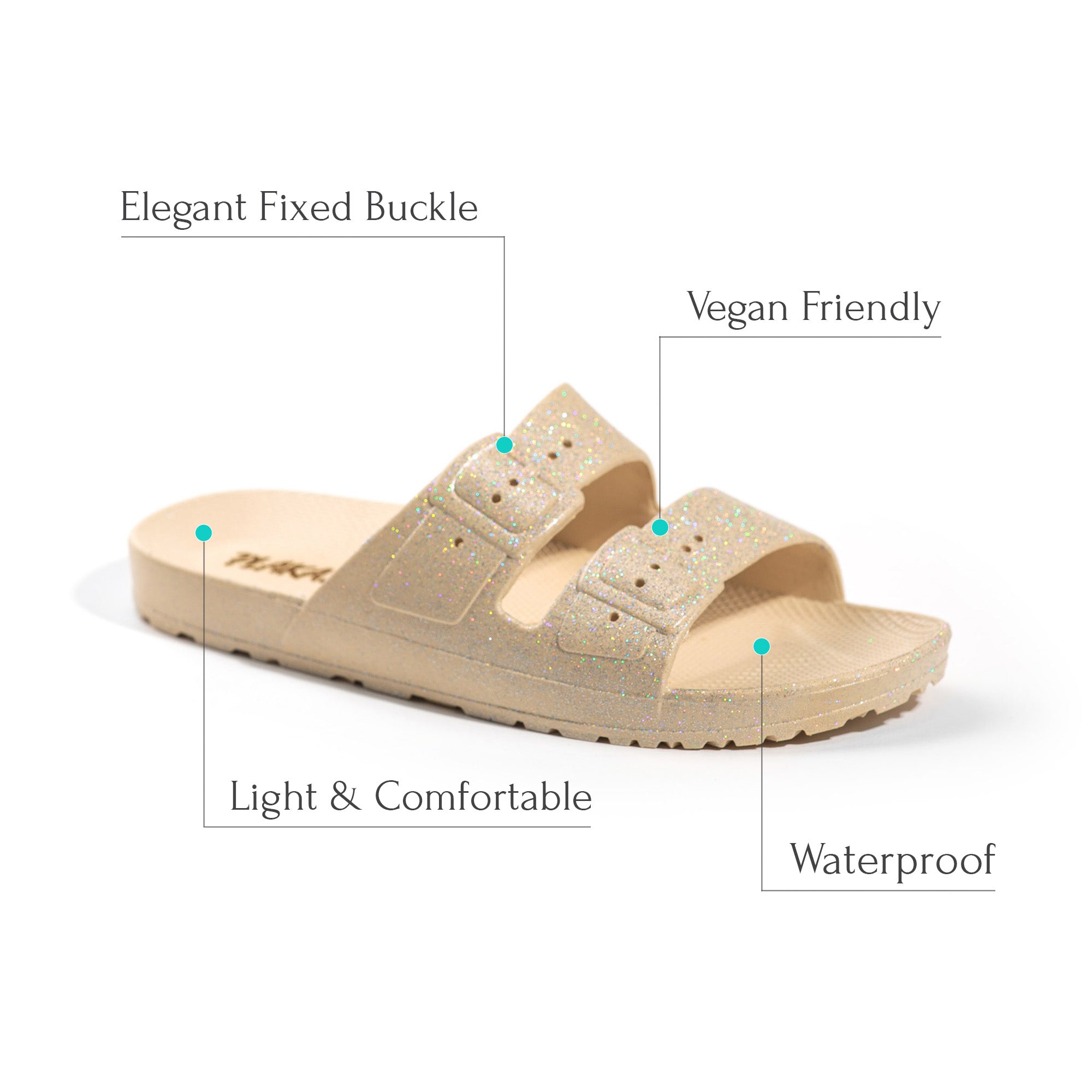 Plaka Genesis 2 Fixed Straps Slides Sandals | Hallelujah