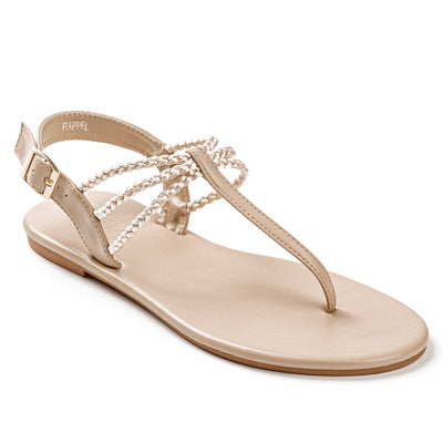 Plaka Rappel Flat Thong Sandals | Nude