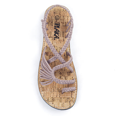 Palm Leaf Flat Women's Sandals | Brazilian Sand