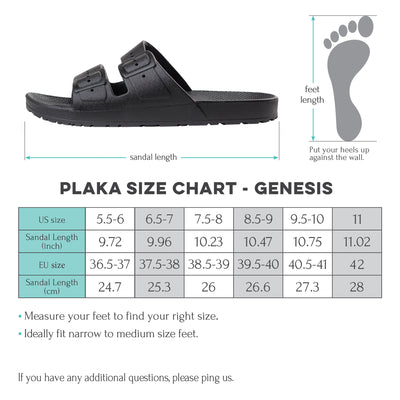 Plaka Genesis 2 Fixed Straps Slides Sandals | Hallelujah
