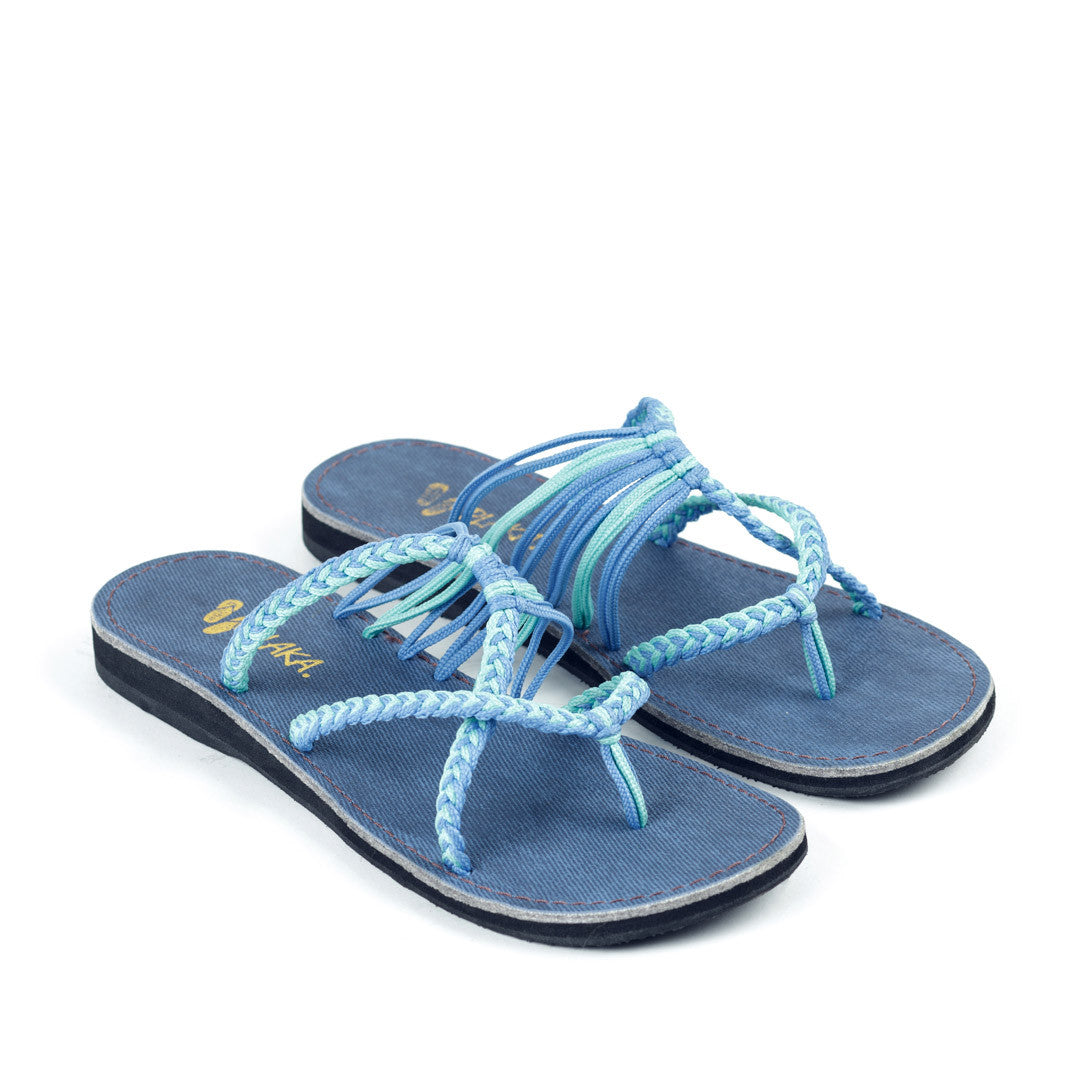 Oceanside Beach Flip Flops for Women | Cornflower - Plaka Sandals