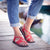 Palm Leaf Flat Women's Sandals | Red