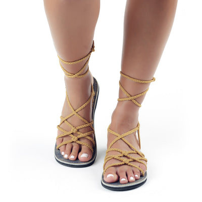 Sahara Gladiator Sandals Women | Sand-Yellow