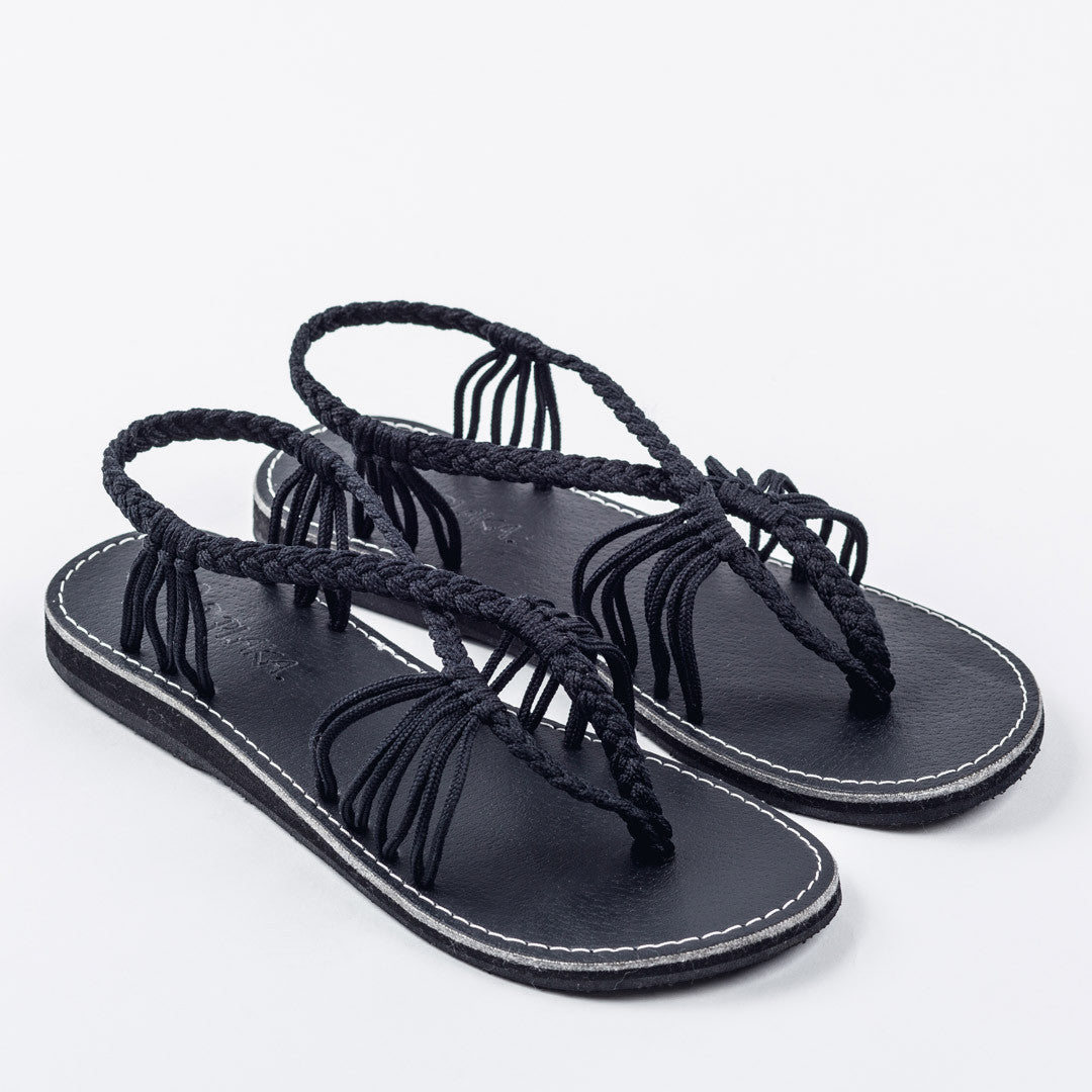 Seashell Summer Sandals for Women | Classic Black