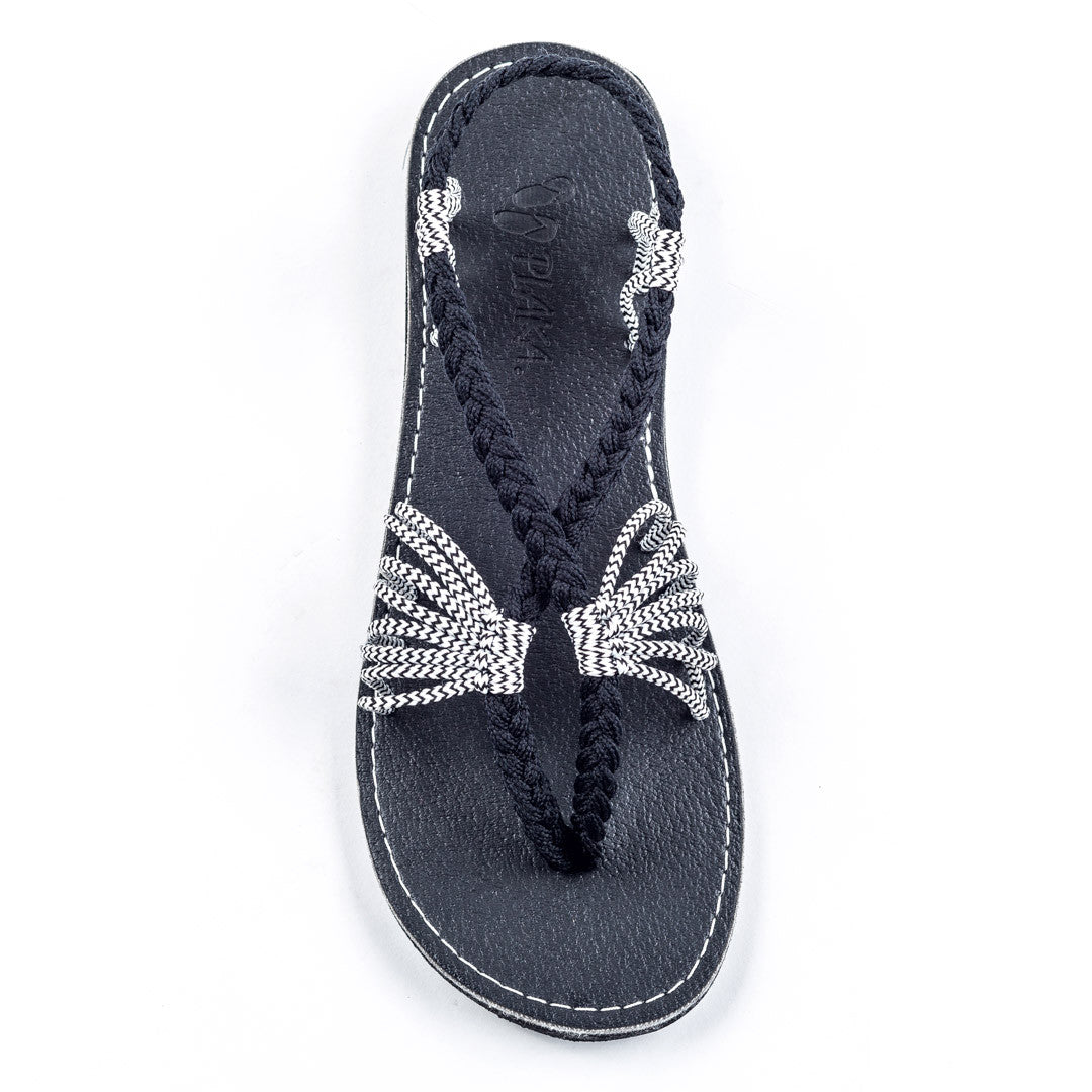 Seashell Summer Sandals for Women | Black-Zebra