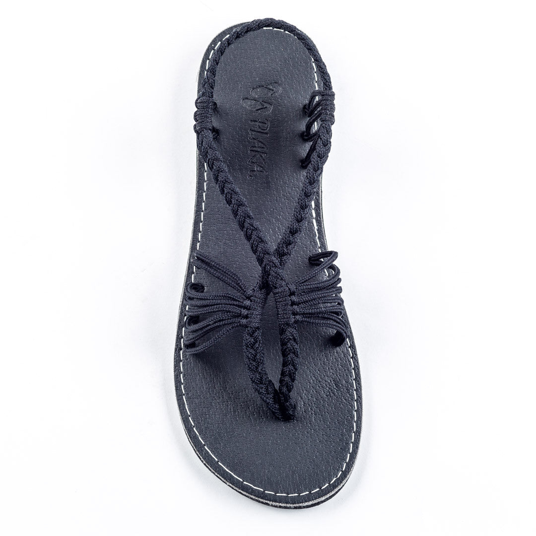 Seashell Summer Sandals for Women | Classic Black - Plaka Sandals