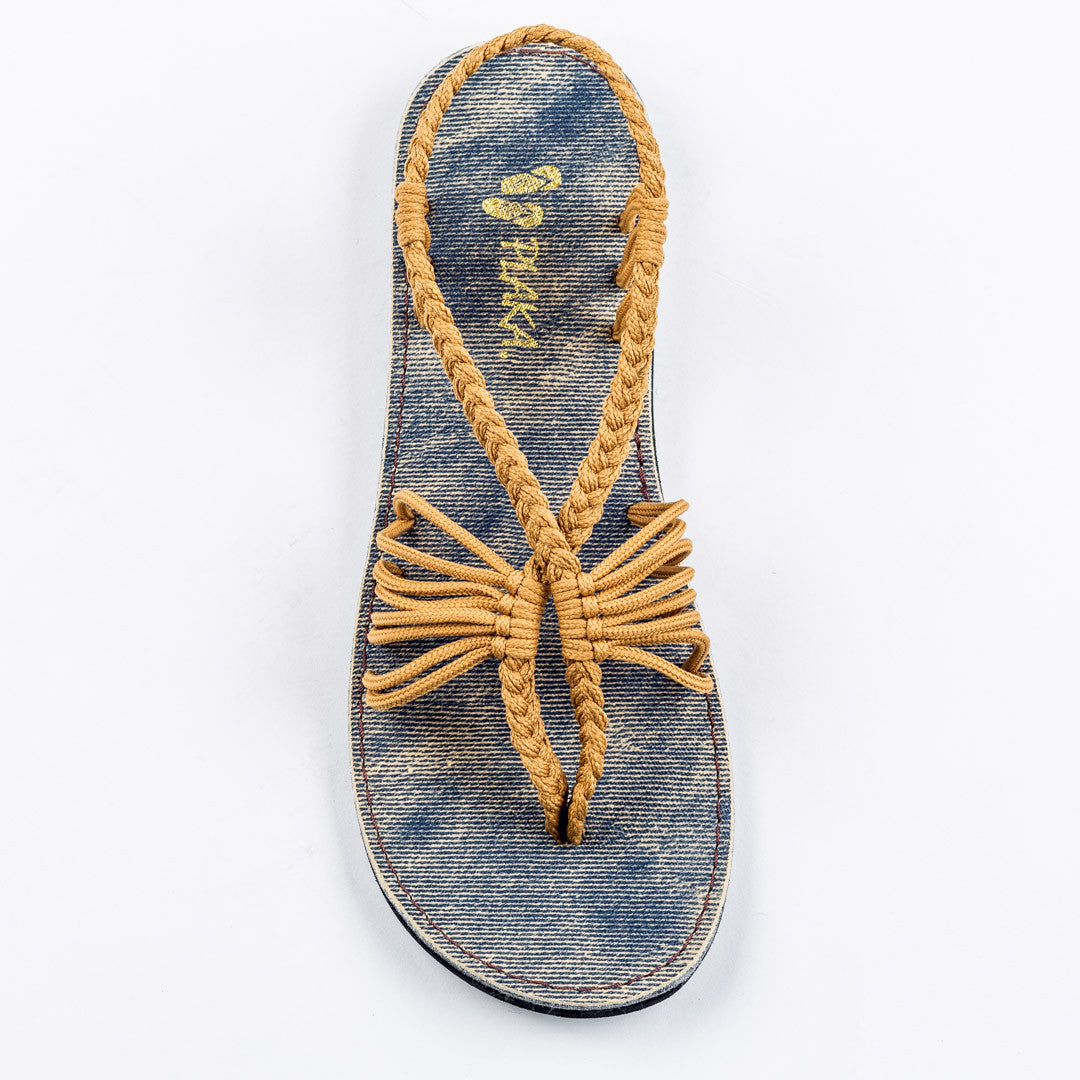 Seashell Summer Sandals for Women | Sand-Yellow