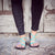 Palm Leaf Flat Women's Sandals | Turquoise-Zebra