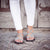 Palm Leaf Flat Women's Sandals | Urban Gray